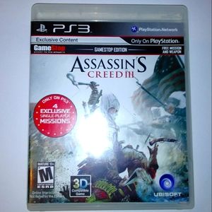 Assassin's Creed 3 Video Game On PS3
